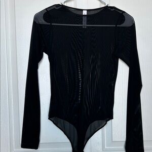 Auden Black Sheer Bodysuit